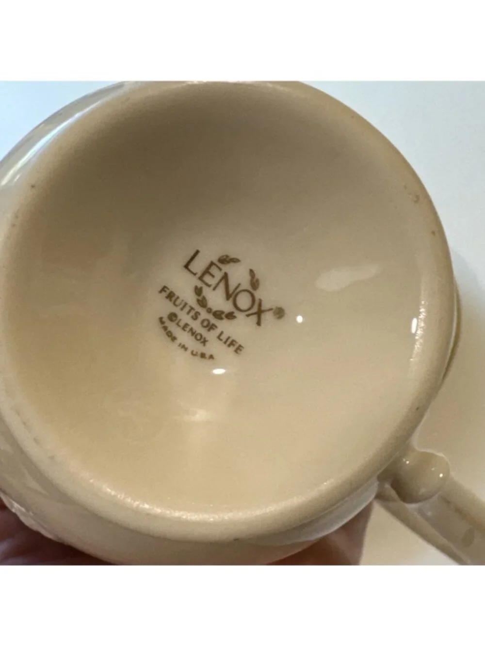 Lenox USA - Fruits of Life - Cup and Saucer Tea Coffee Set Gold Rim Beautiful